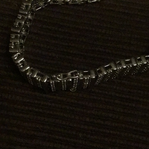 GORGEOUS STERLING SILVER GENUINE DIAMOND π BRACELET! - Picture 7 of 7